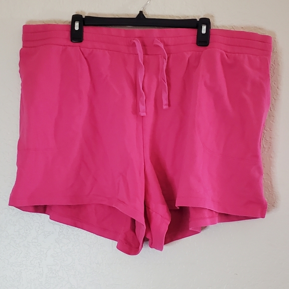 Ava & Viv Pink Lounge Draw string Shorts Size 2X - Picture 1 of 3